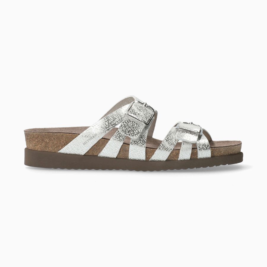 Mephisto HELISA Metallic Læder Sko 5608732-TB - Tøfler Dame Sølv